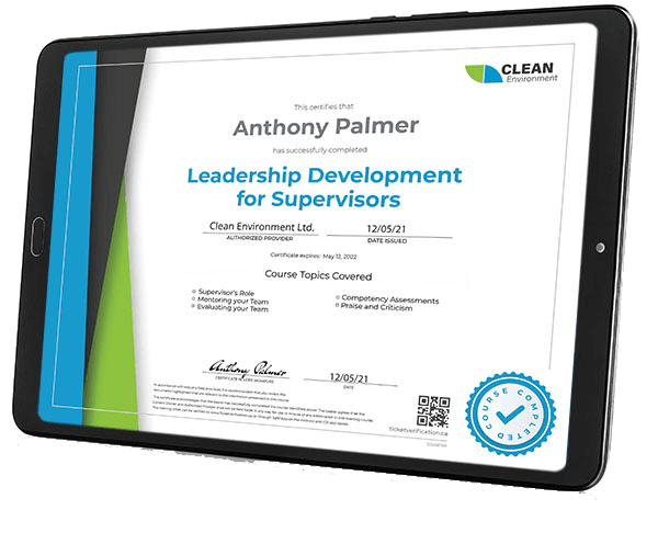 Certificate on Completion of Course