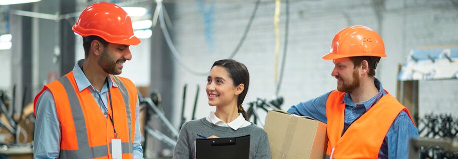 a women investigating a workplace safety routine