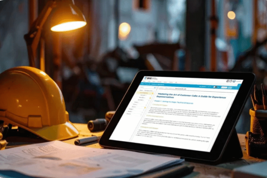 BIS Safety Software Playbooks on tablet helping companies manage SOPs and workplace compliance.