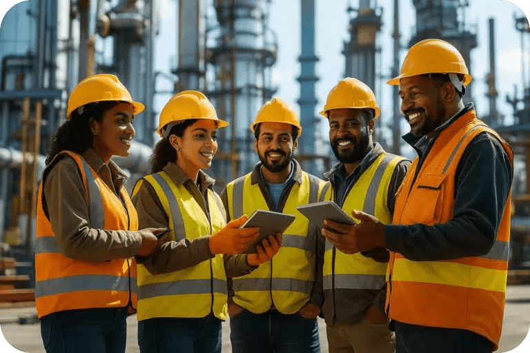BIS Safety Software Playbooks on tablet helping companies manage SOPs and workplace compliance.