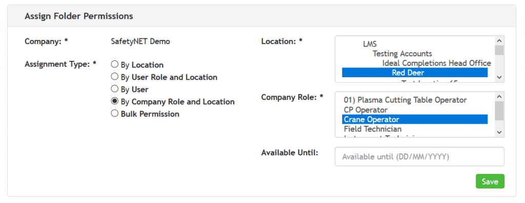 Digital Folders Permissions